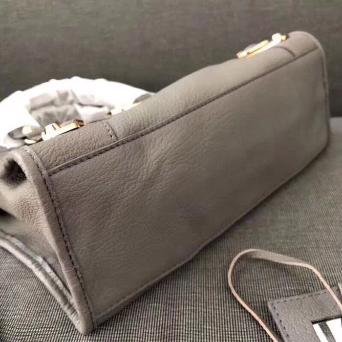 BALENCIAG巴黎世家 機車包 30cm原版山羊皮配金邊 手提肩背斜挎包  BL1370